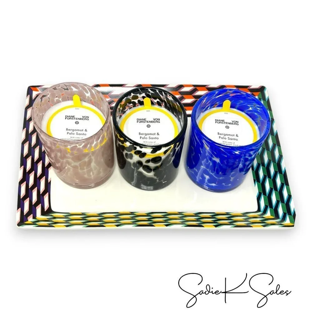 DVF‎ for Target Dot Glass Blue Bergamot and Palo Santo 6oz Candle